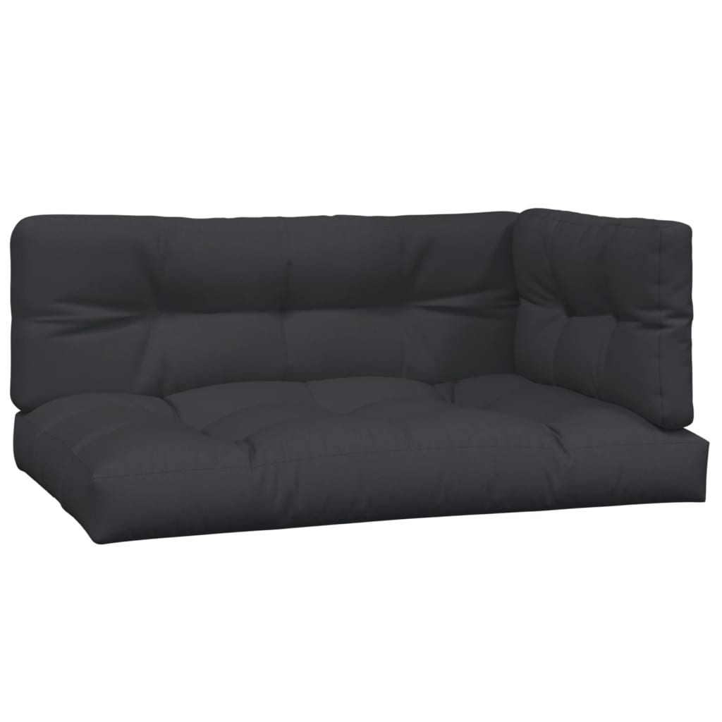 vidaXL Palečių pagalvėlės, 3vnt., juodos spalvos, audinys