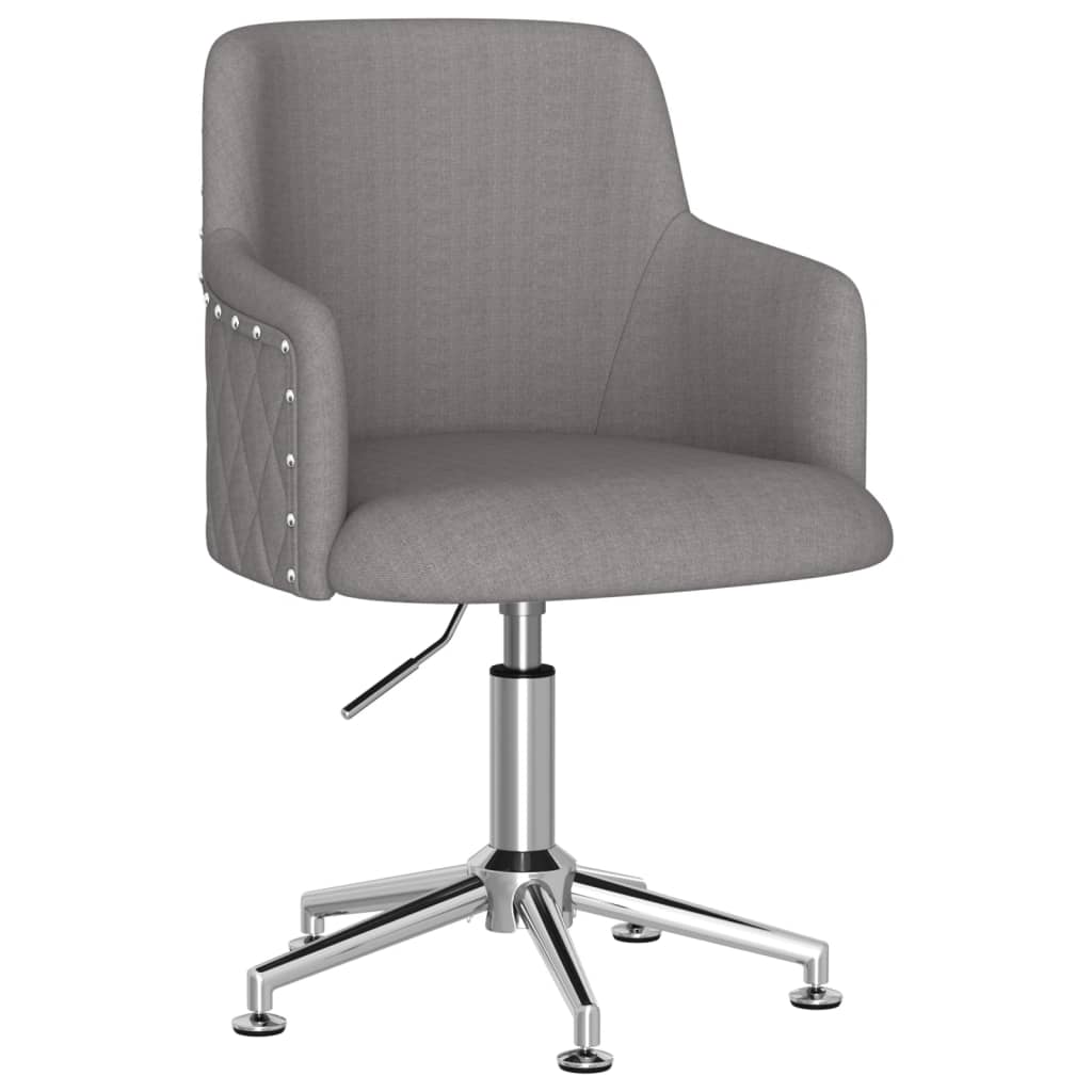vidaXL Pasukama biuro kėdė, tamsiai pilkos spalvos, audinys