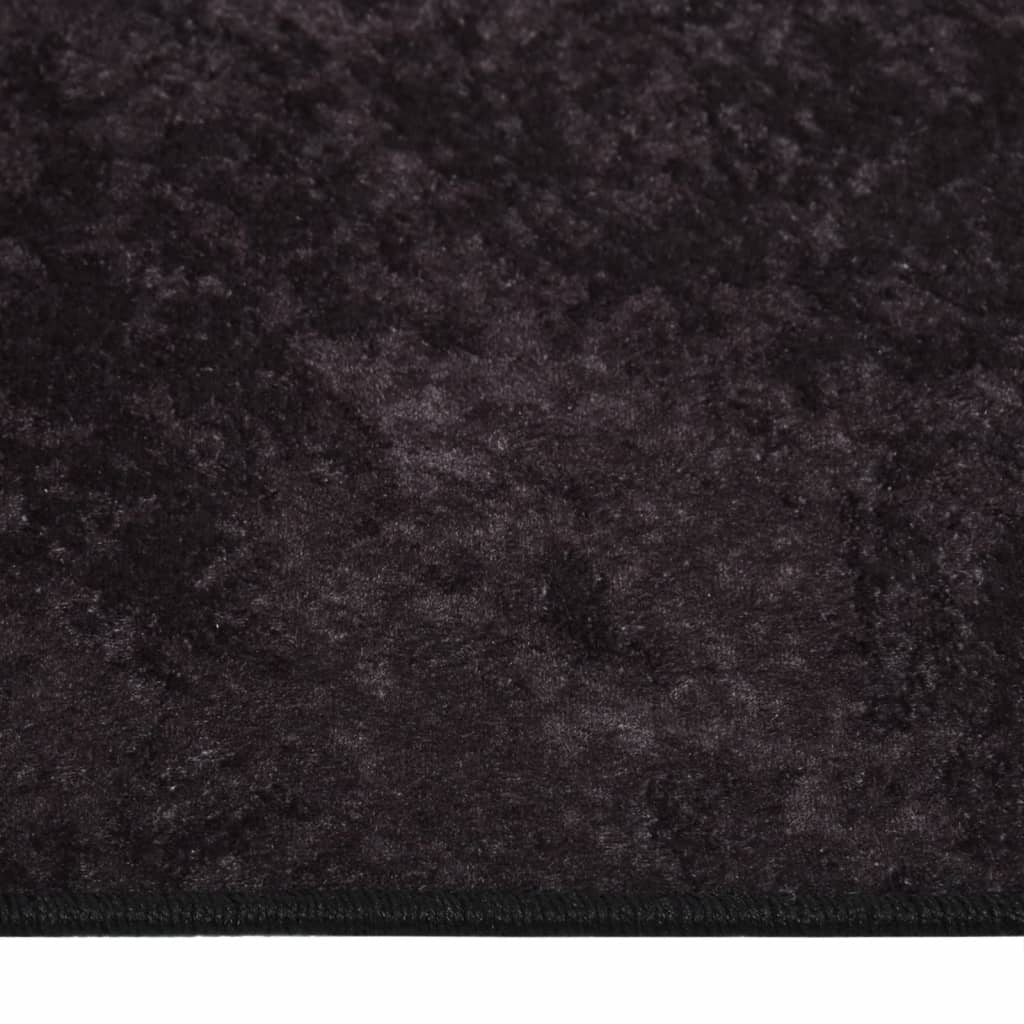 vidaXL Kilimas, antracito spalvos, 80x300cm, neslystantis, skalbiamas
