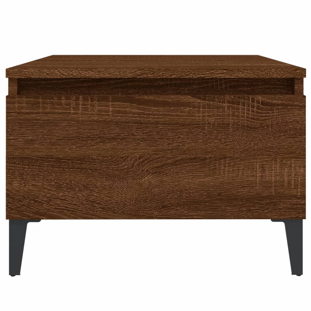 vidaXL Šoniniai staliukai, 2vnt., rudi ąžuolo, 50x46x35cm, mediena