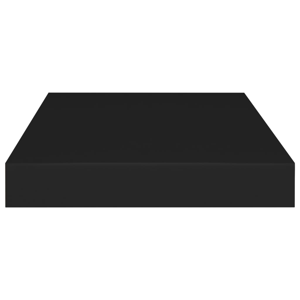 vidaXL Pakabinamos sieninės lentynos, 4vnt., juodos, 40x23x3,8cm, MDF