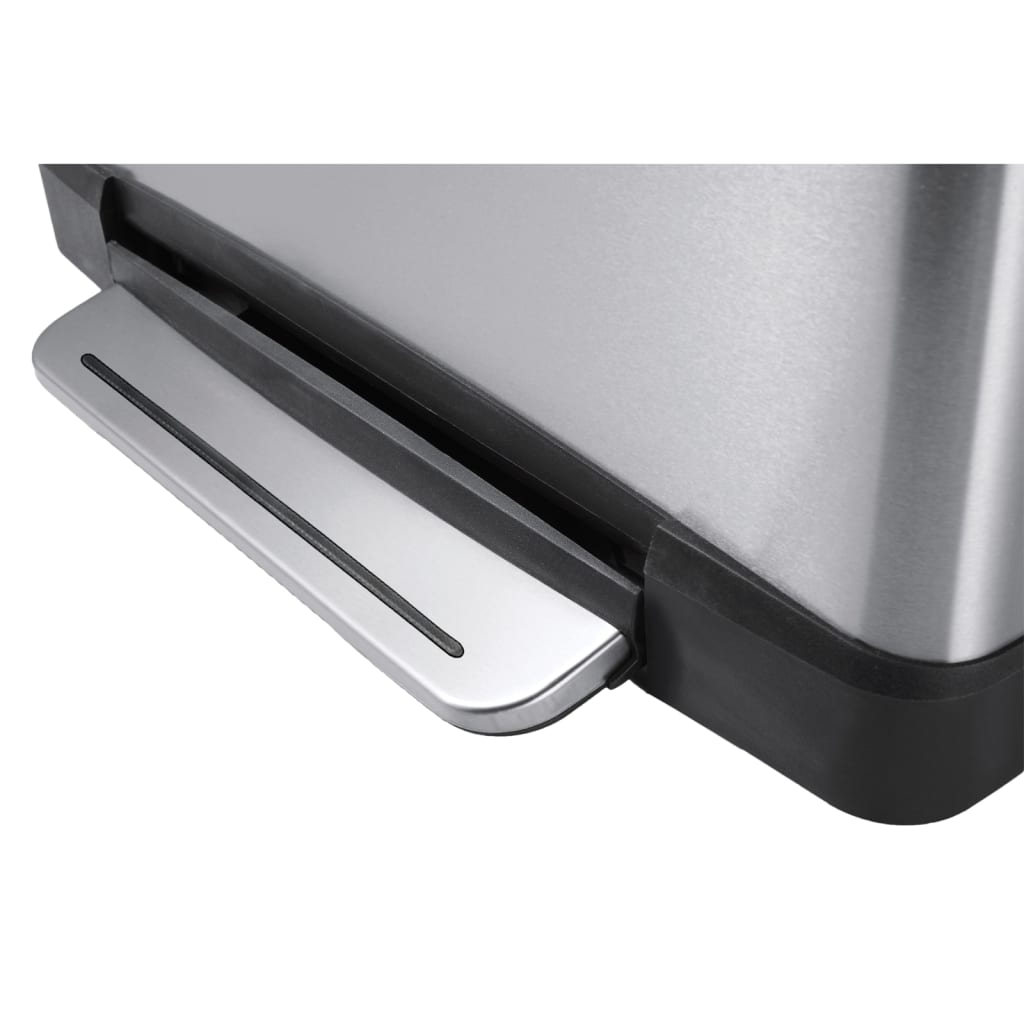 EKO Šiukšliadėžė su pedalu E-Cube, matinės sidabrinės spalvos, 50l