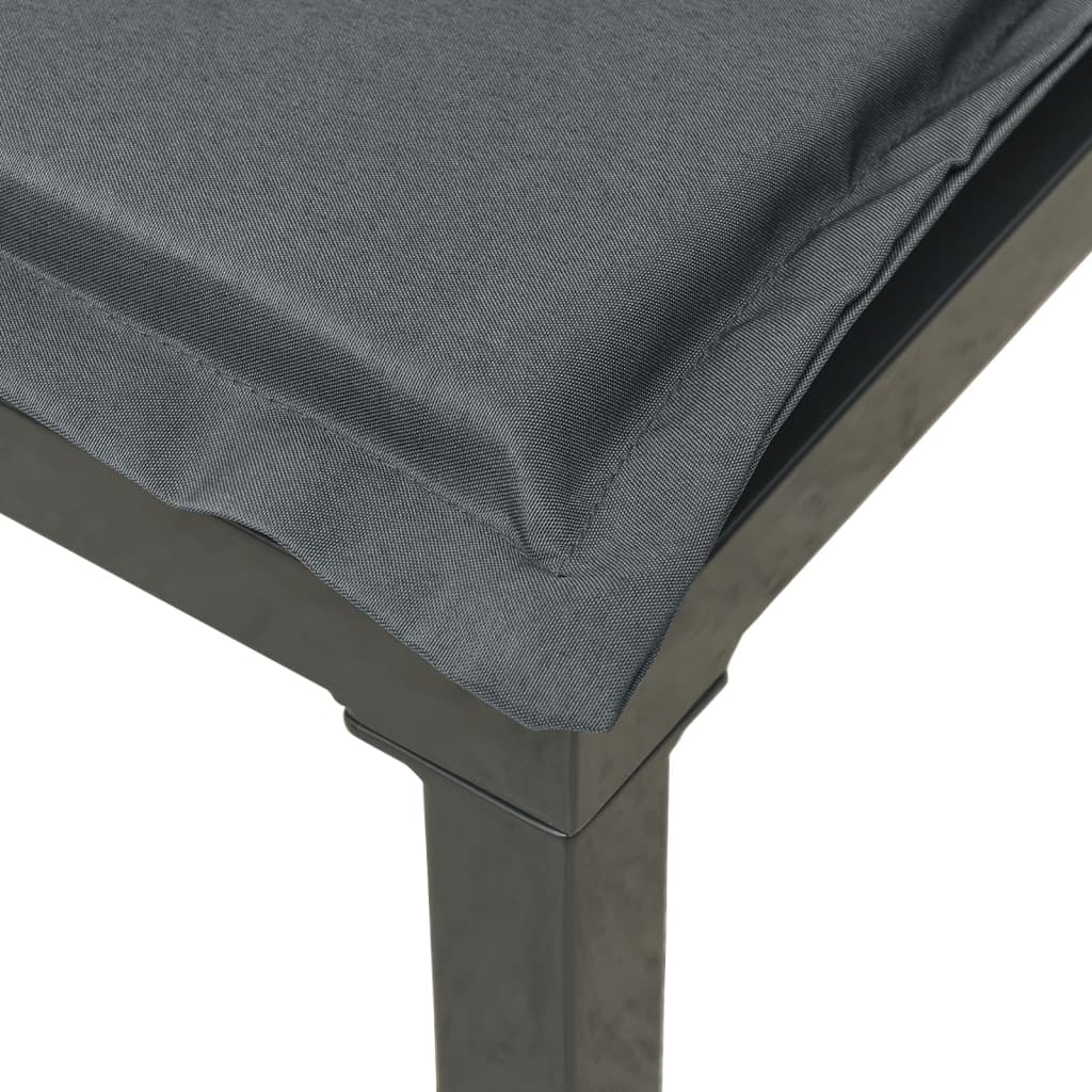 vidaXL Kampinė sodo kėdė su pagalvėlėmis, juoda ir pilka, poliratanas