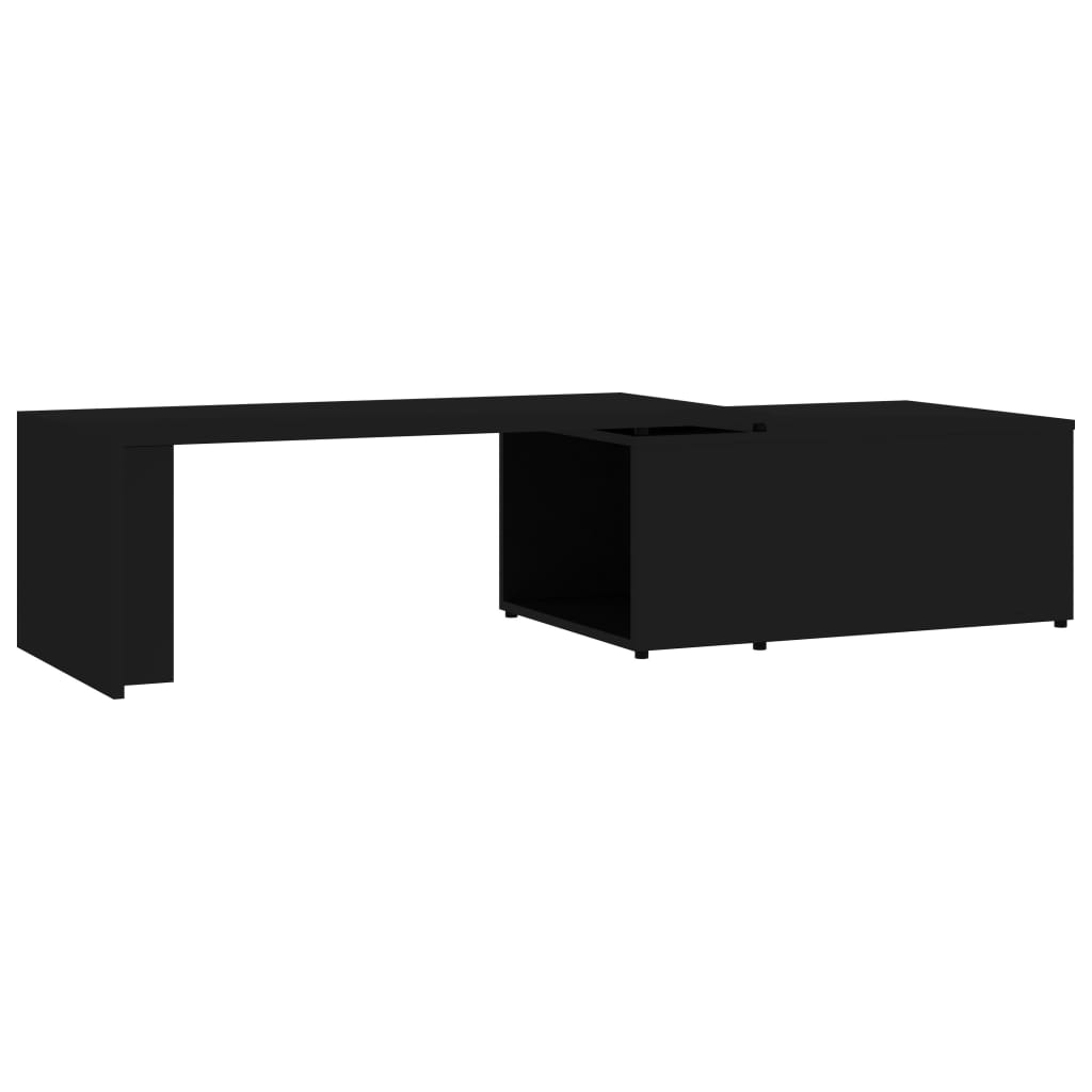 vidaXL Kavos staliukas, juodos spalvos, 150x50x35cm, MDP