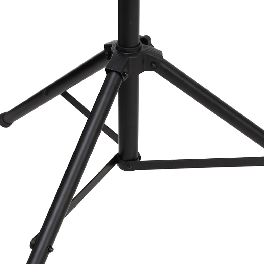 vidaXL Apšvietimo stovas, juodos spalvos, 238x115x(180–300)cm, plienas