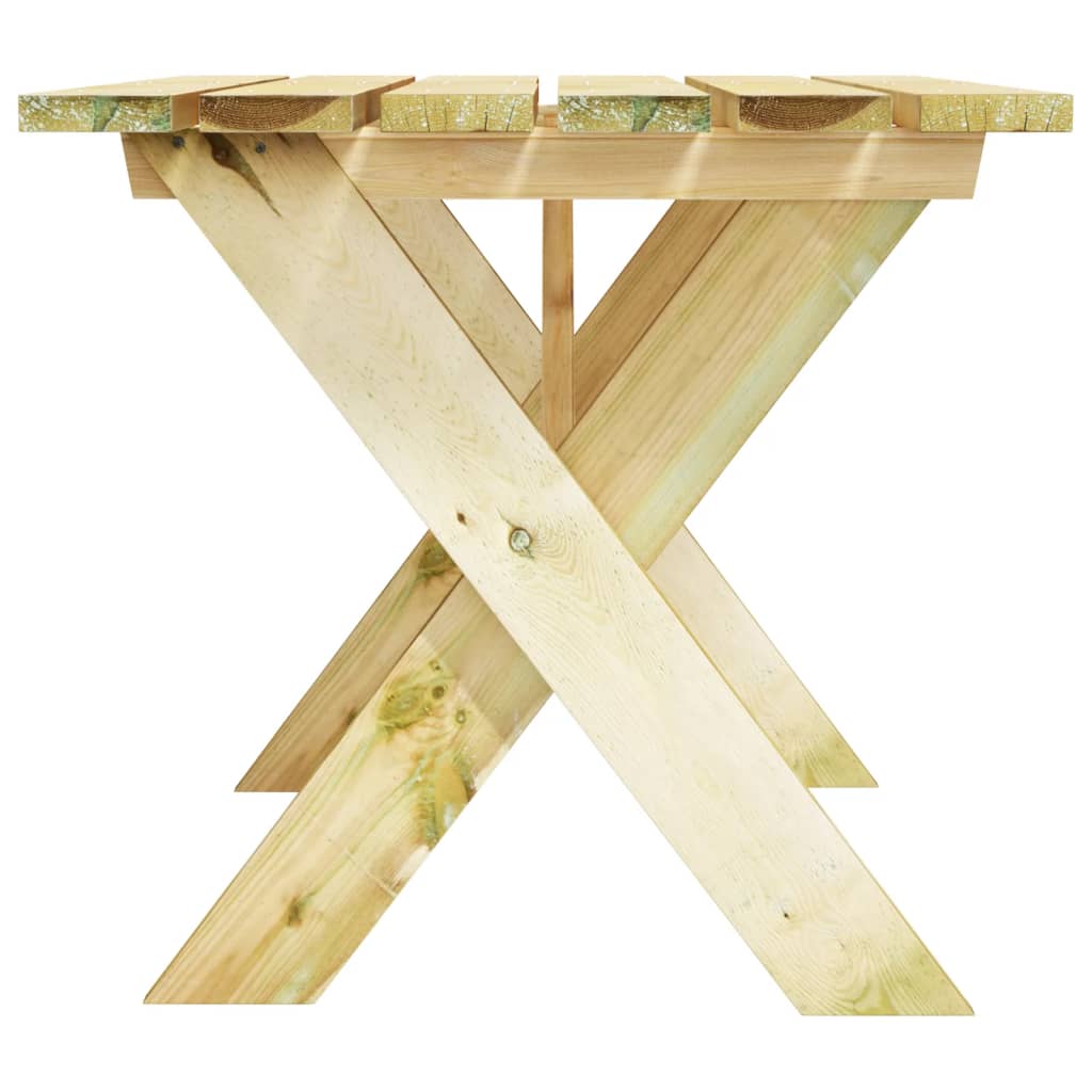 vidaXL Sodo stalas, 110x73x70cm, impregnuota pušies mediena