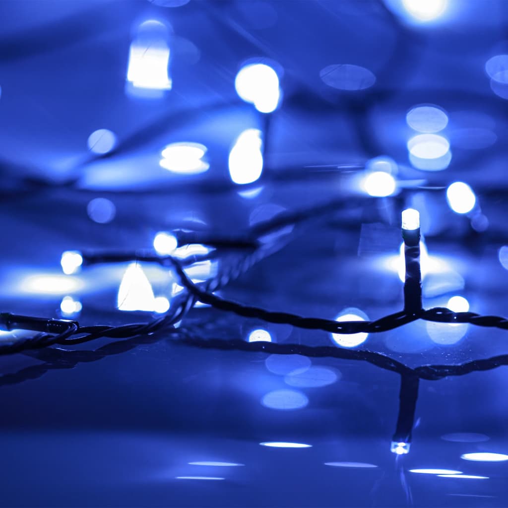 vidaXL LED lempučių girlianda, mėlynos spalvos, 15m, PVC, 150 LED