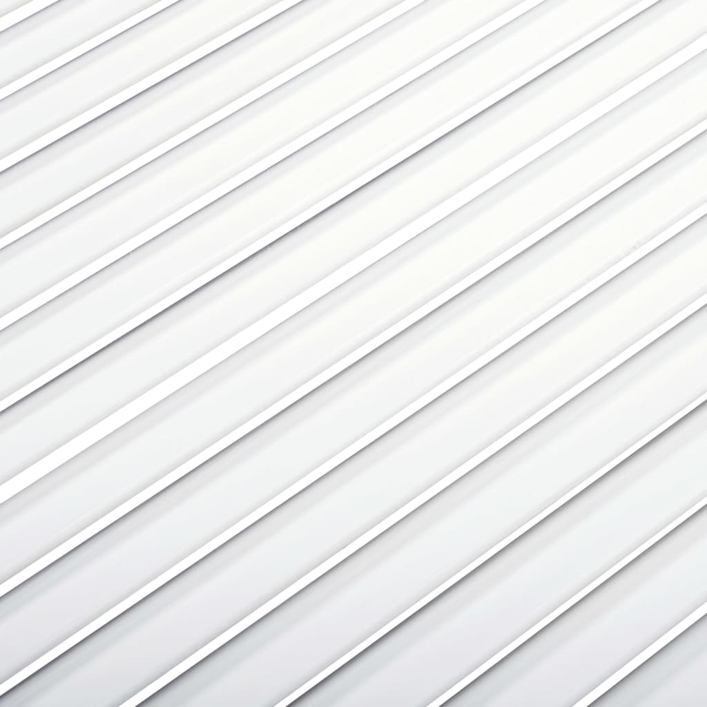 vidaXL Spintelės durelės, baltos, 69x49,4cm, pušis, žaliuzių dizaino
