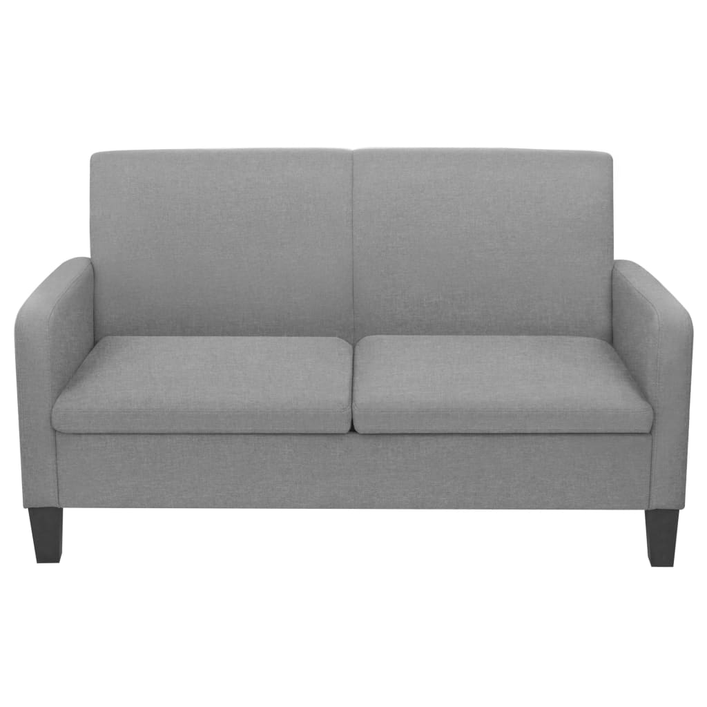 vidaXL Dvivietė sofa, 135x65x76, šviesiai pilka