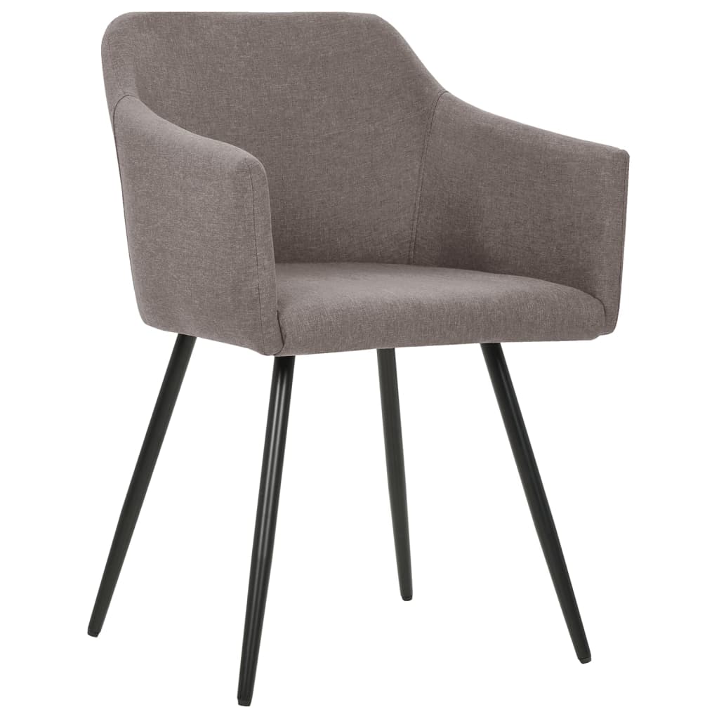 vidaXL Valgomojo kėdės, 6vnt., taupe spalvos, audinys (3x323102)