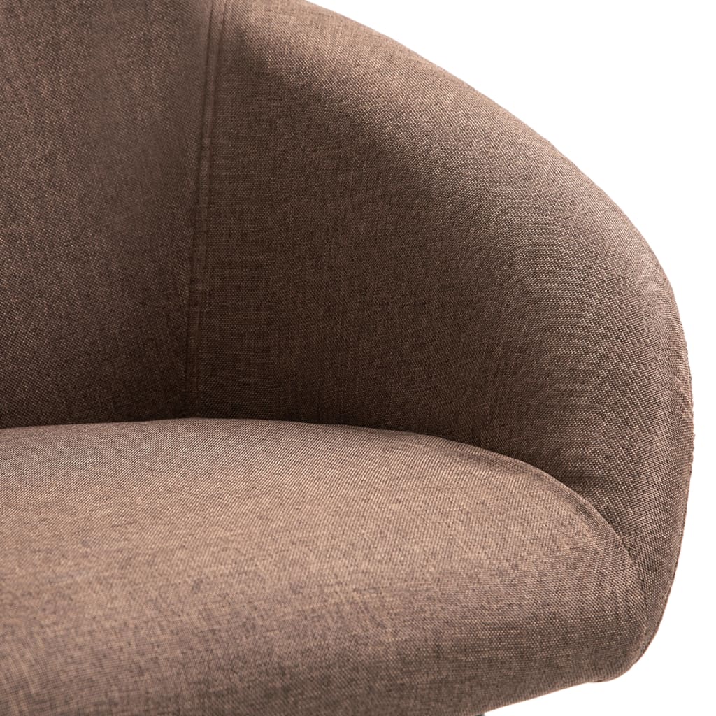 vidaXL Valgomojo kėdės, 4vnt., rudos spalvos, audinys