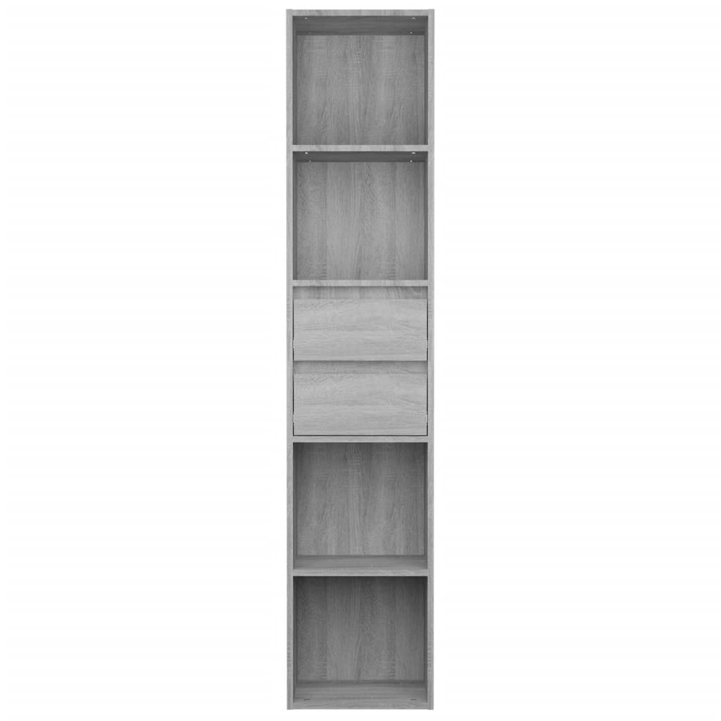 vidaXL Spintelė knygoms, pilka ąžuolo, 36x30x171cm, apdirbta mediena