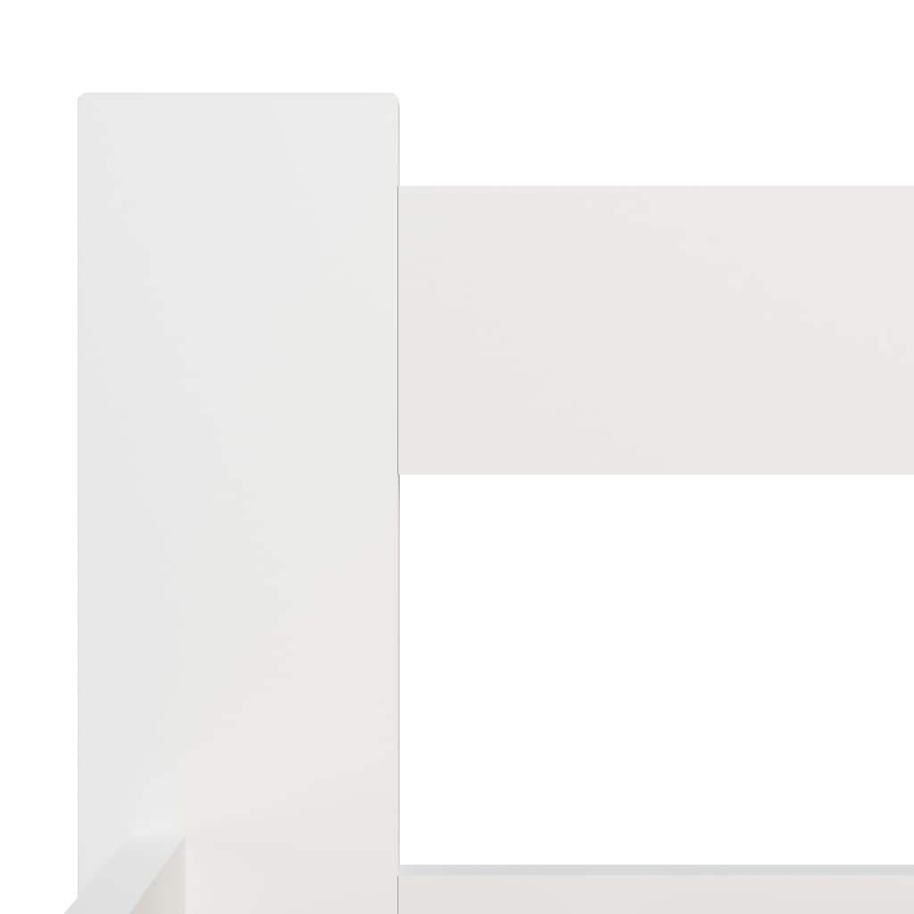 vidaXL Lovos rėmas, baltos spalvos, 180x200cm, pušies medienos masyvas
