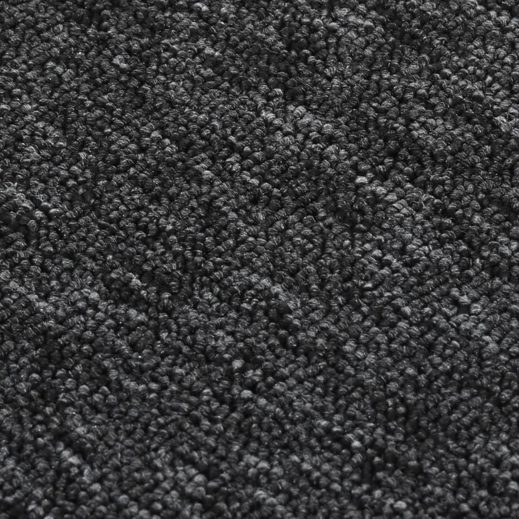 vidaXL Neslystantys laiptų kilimėliai, 15vnt., antracito, 60x25cm