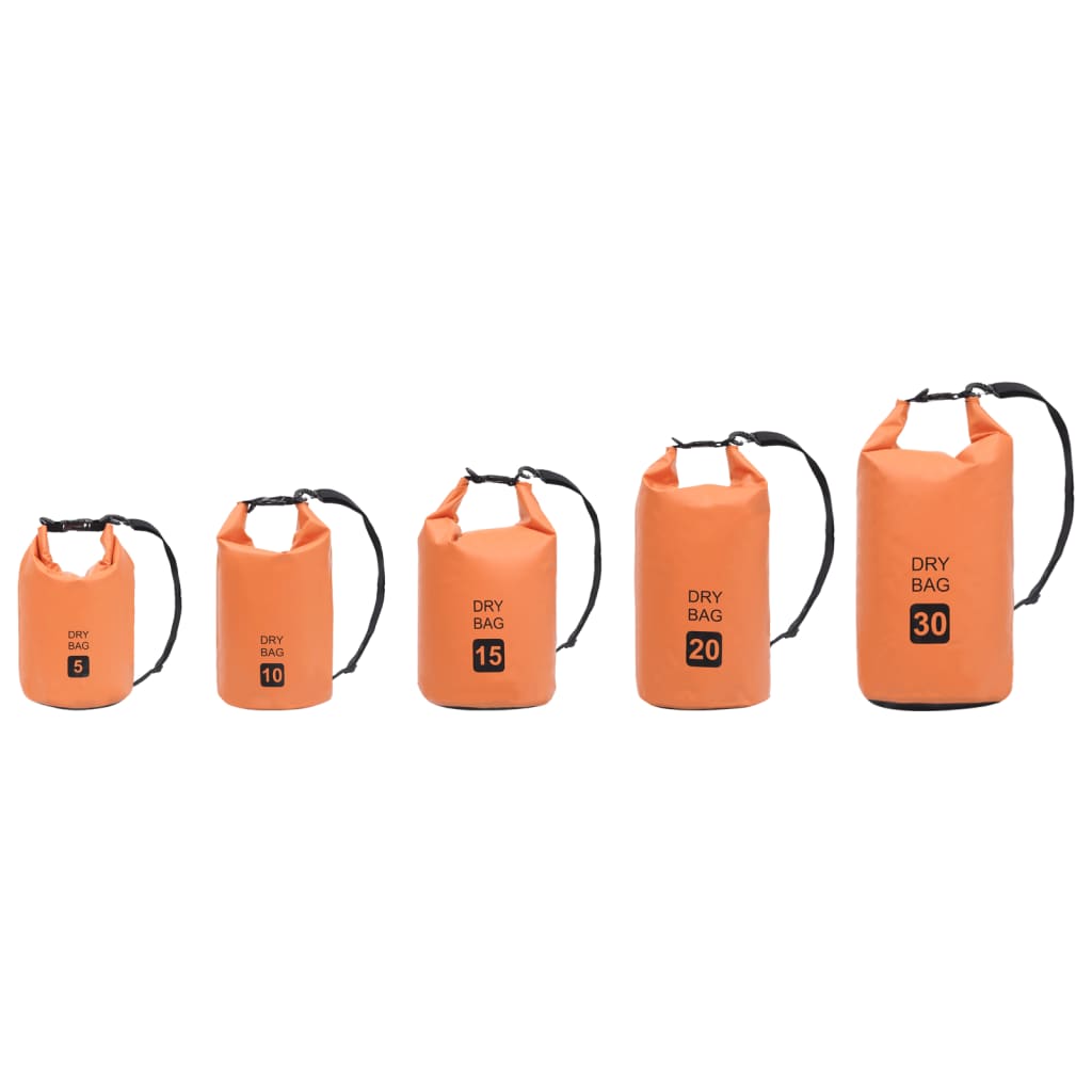 vidaXL Vandeniui atsparus krepšys, oranžinės spalvos, PVC, 10l