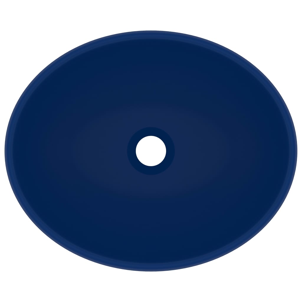 vidaXL Prabangus praustuvas, matinis mėlynas, 40x33cm, keramika
