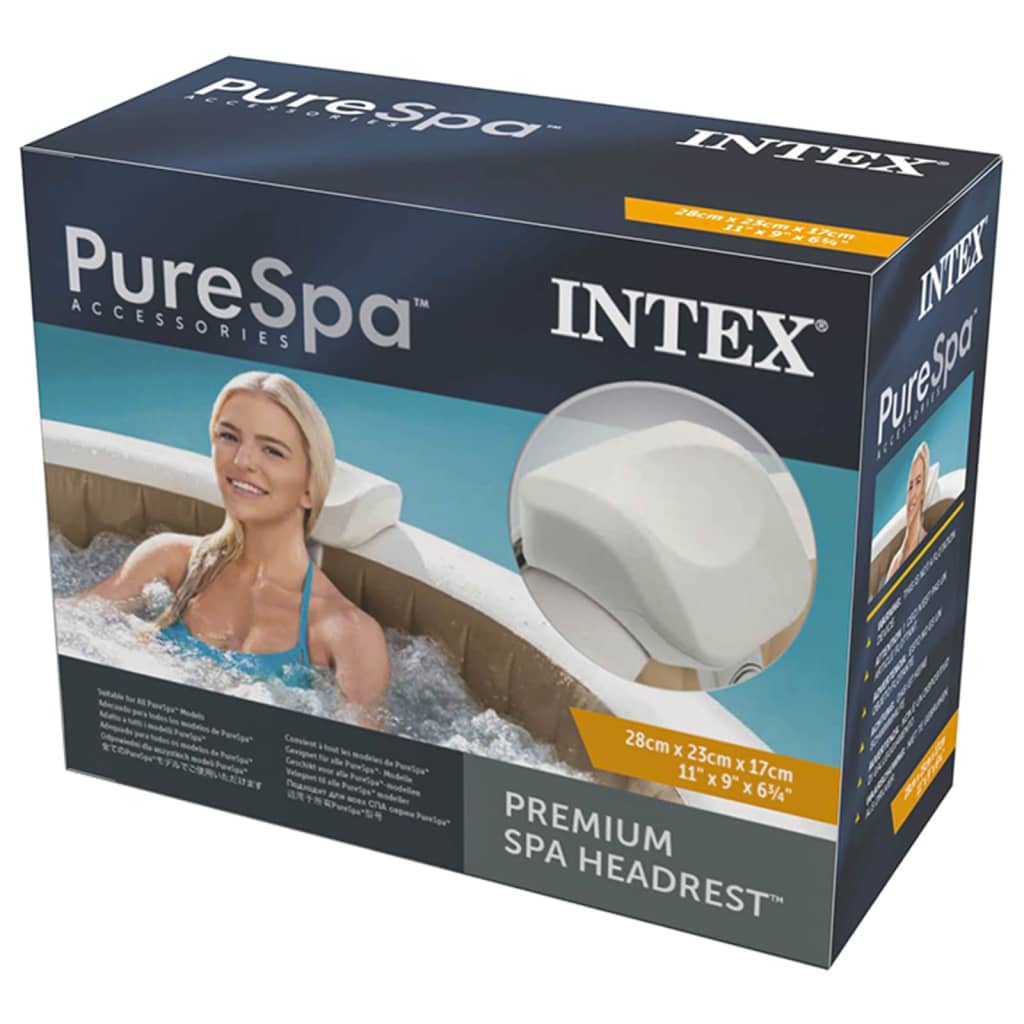 Intex Premium PureSpa Pagalvėlė galvai, balta, 28x23x17cm, porolonas