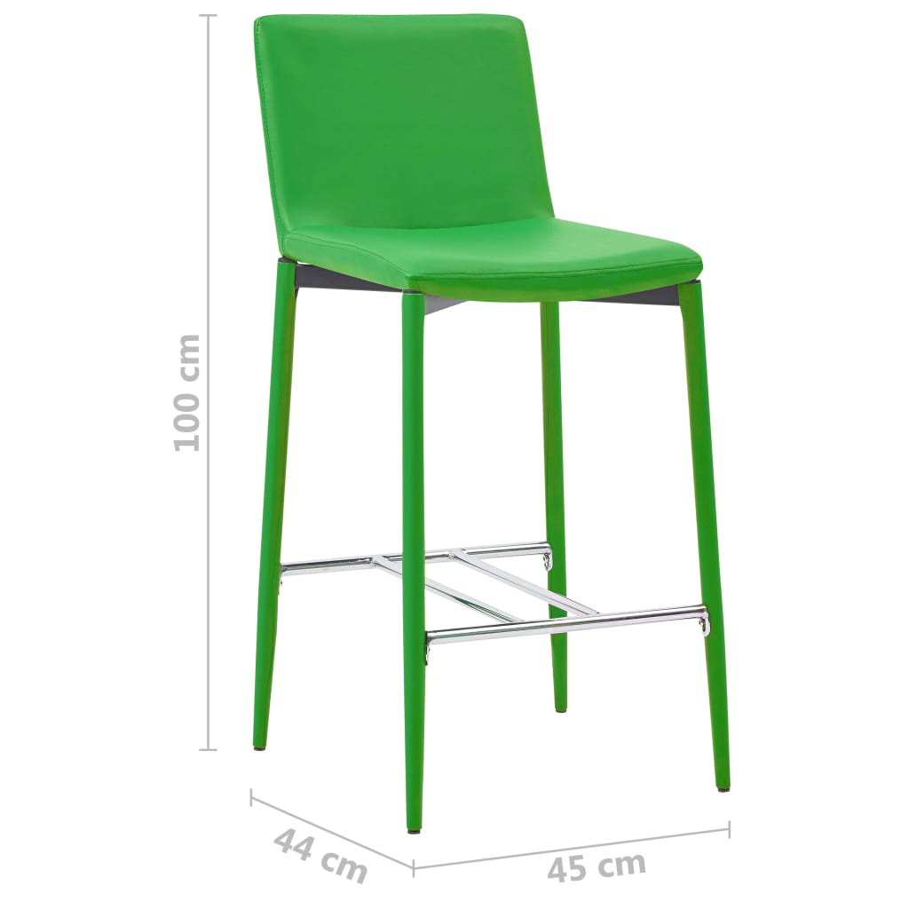 vidaXL Baro baldų komplektas, 5 dalių, žalios spalvos, dirbtinė oda