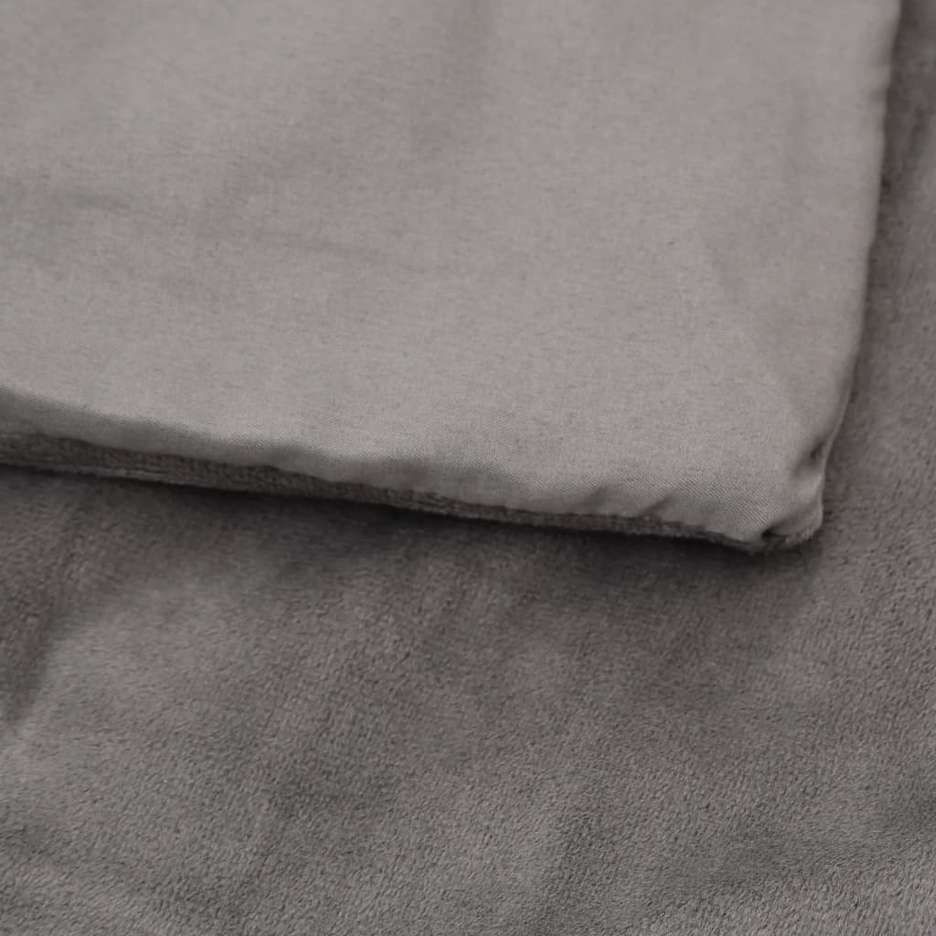 vidaXL Sunki antklodė su užvalkalu, pilka, 137x200cm, audinys, 6kg