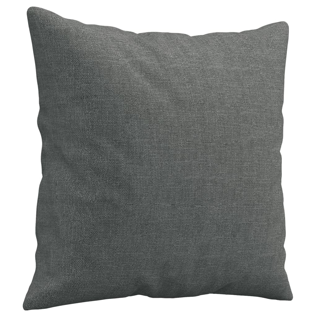 vidaXL Sofos komplektas su pagalvėmis, 2 dalių, pilkas, audinys
