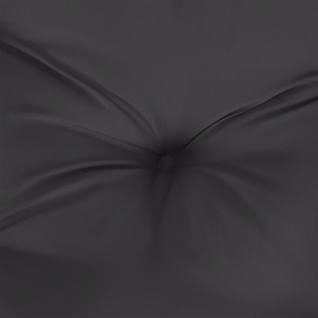 vidaXL Paletės pagalvėlė, juodos spalvos, 120x80x12cm, audinys