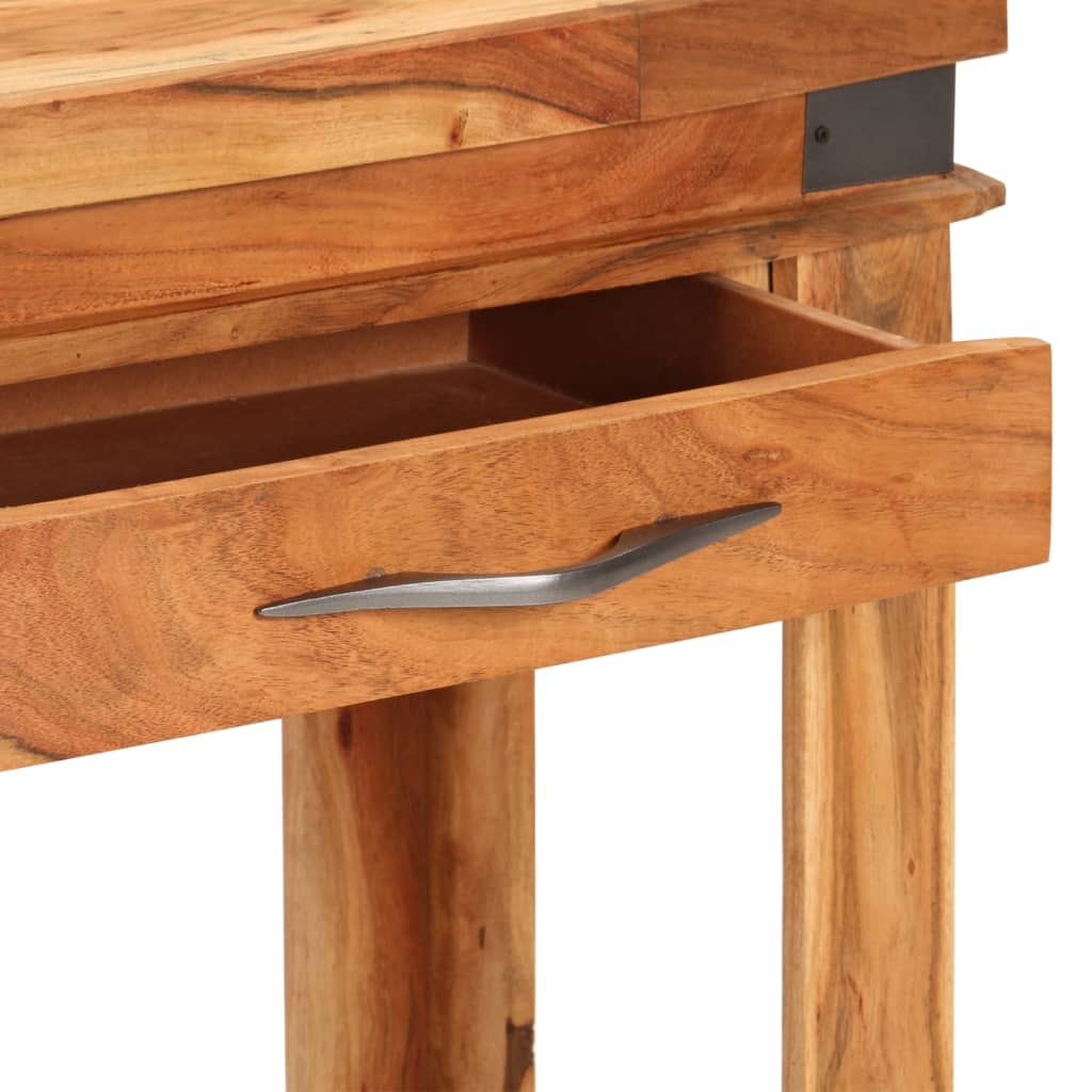 vidaXL Konsolinis staliukas, 110x34x74cm, akacijos medienos masyvas