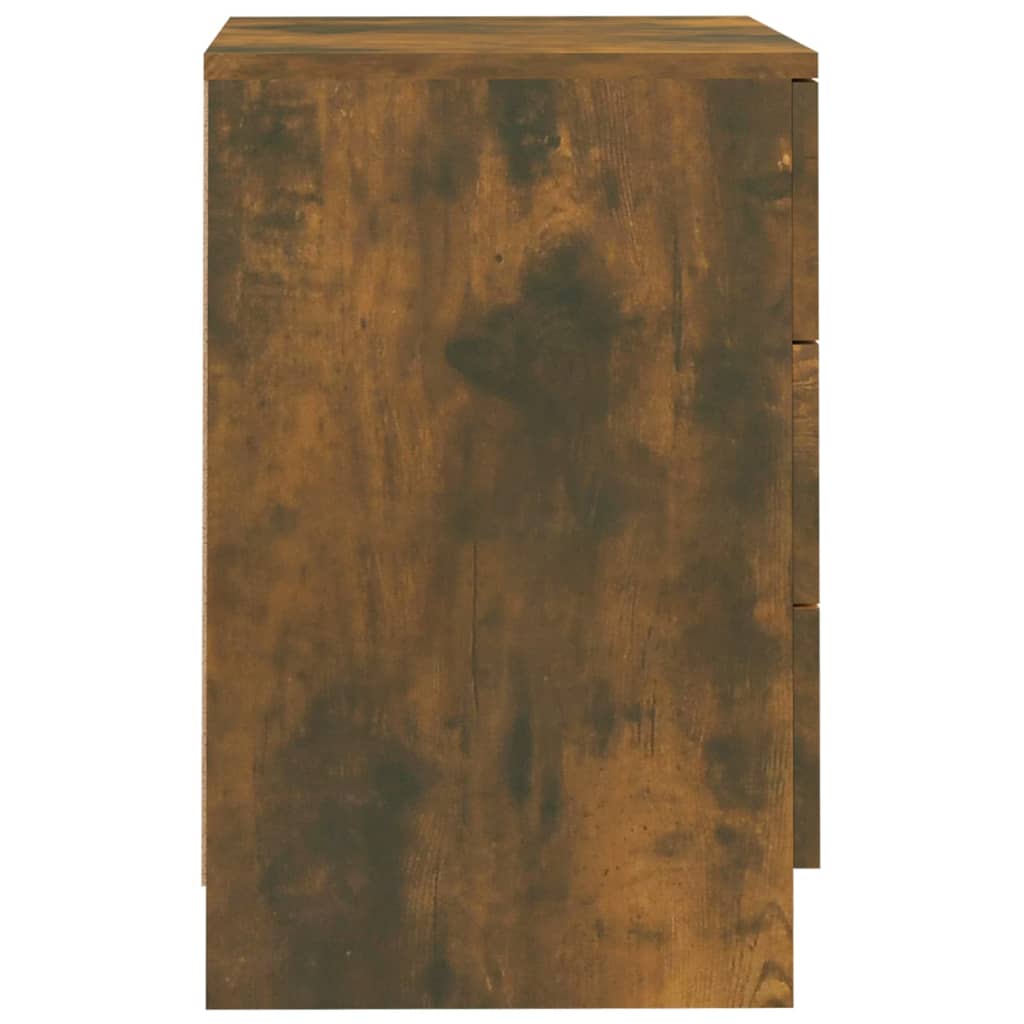 vidaXL Naktinė spintelė, dūminio ąžuolo, 38x35x56cm, apdirbta mediena