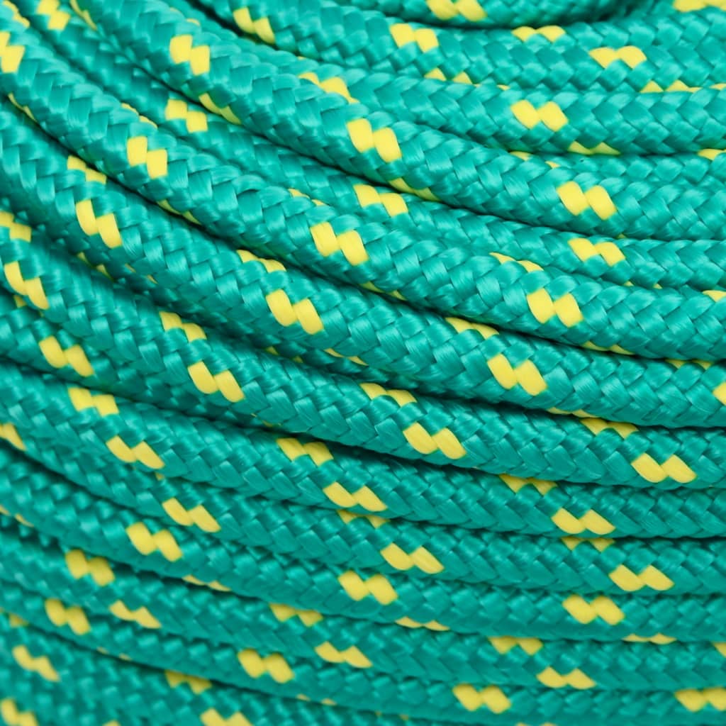 vidaXL Valties virvė, žalios spalvos, 10mm, 500m, polipropilenas