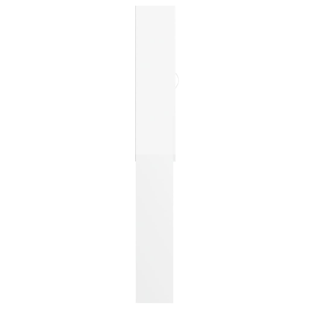 vidaXL Skalbimo mašinos spintelė, baltos spalvos, 64x25,5x190cm
