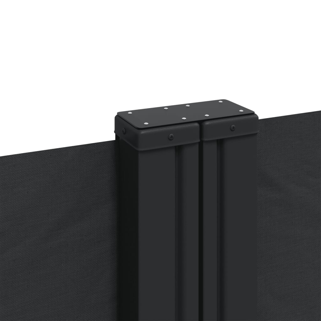 vidaXL Ištraukiama šoninė pertvara, juodos spalvos, 140x600cm