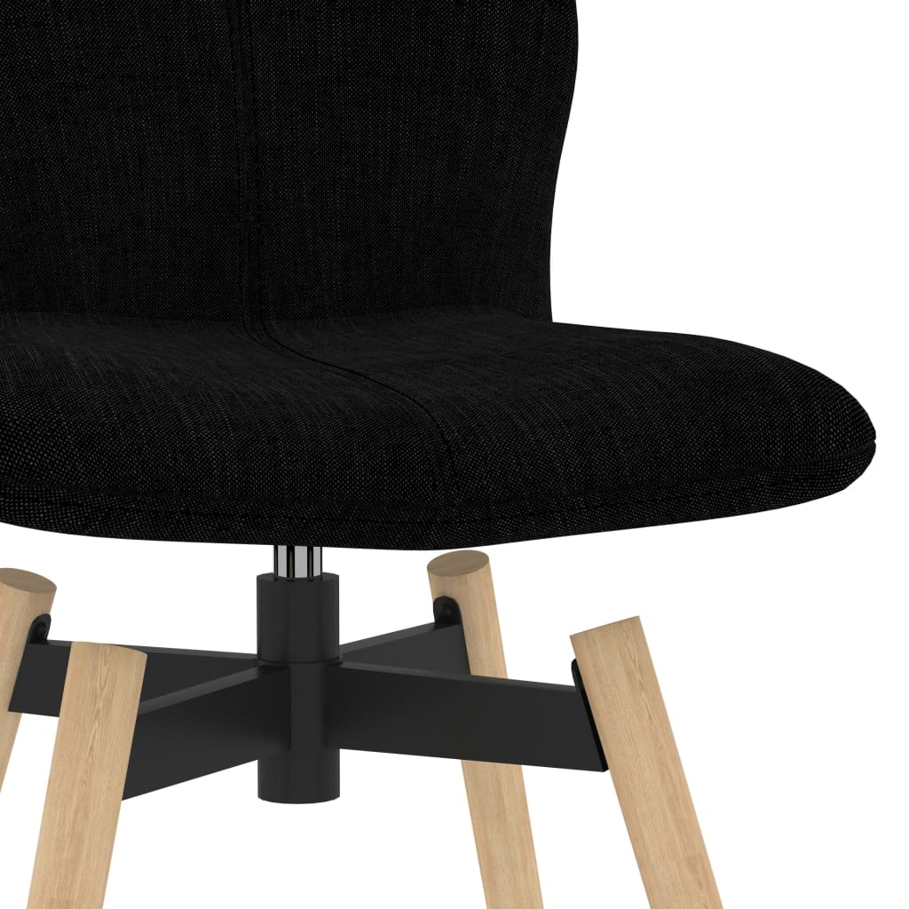 vidaXL Pasukamos baro kėdės, 2vnt., juodos spalvos, audinys