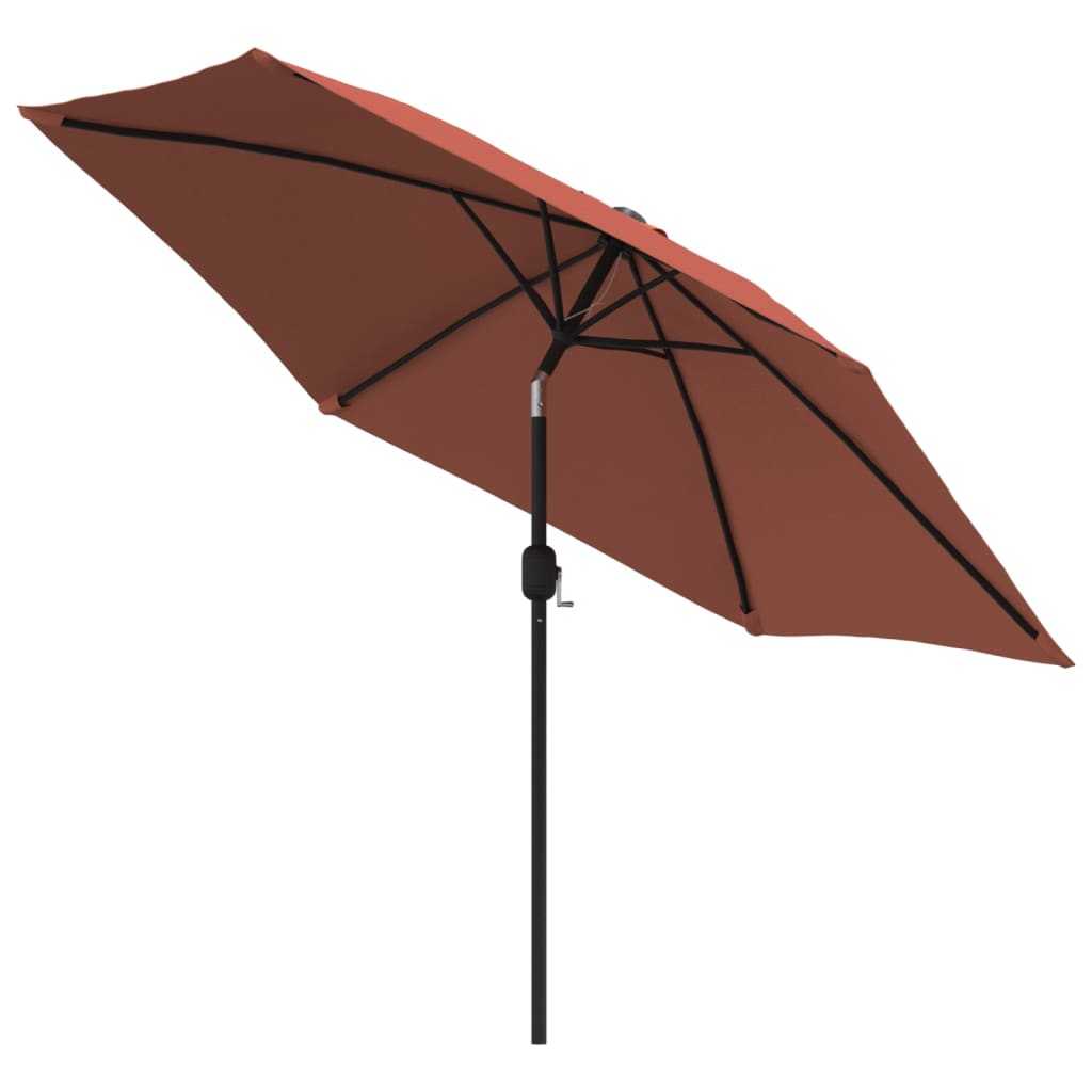 vidaXL Lauko skėtis su metaliniu stulpu, terakota spalvos, 300cm