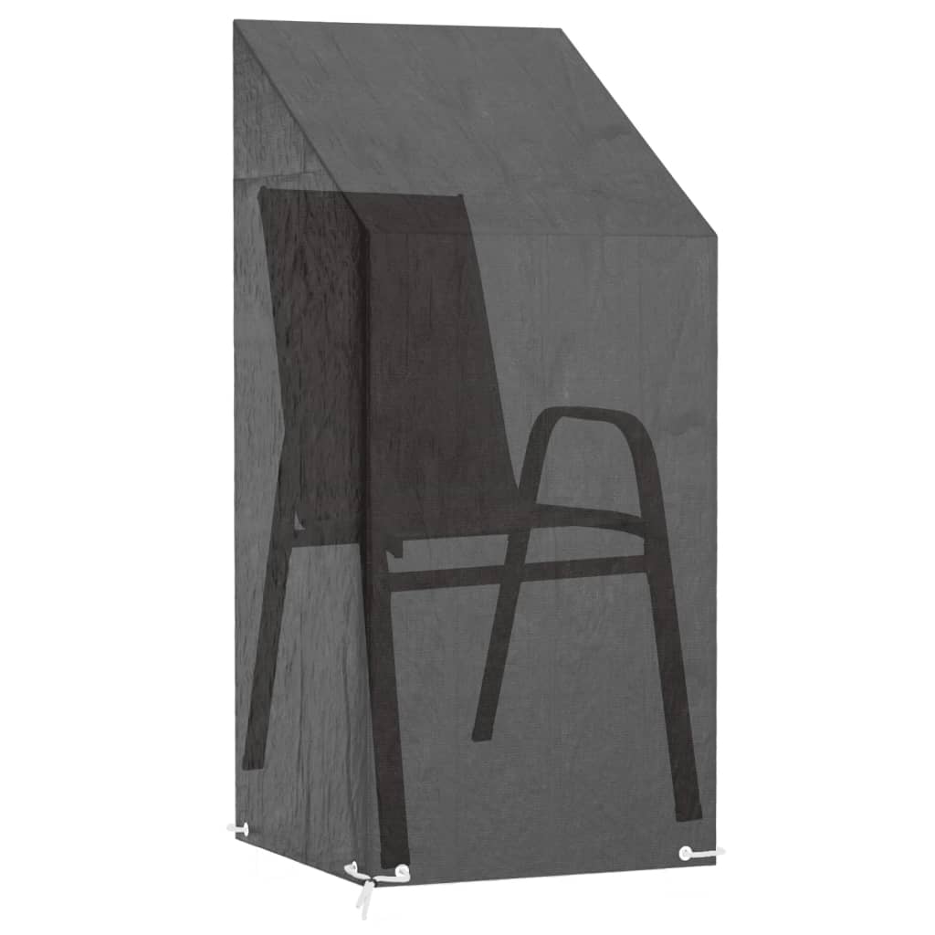 vidaXL Sodo kėdžių uždangalai, 2vnt., 65x65x110/150cm, polietilenas