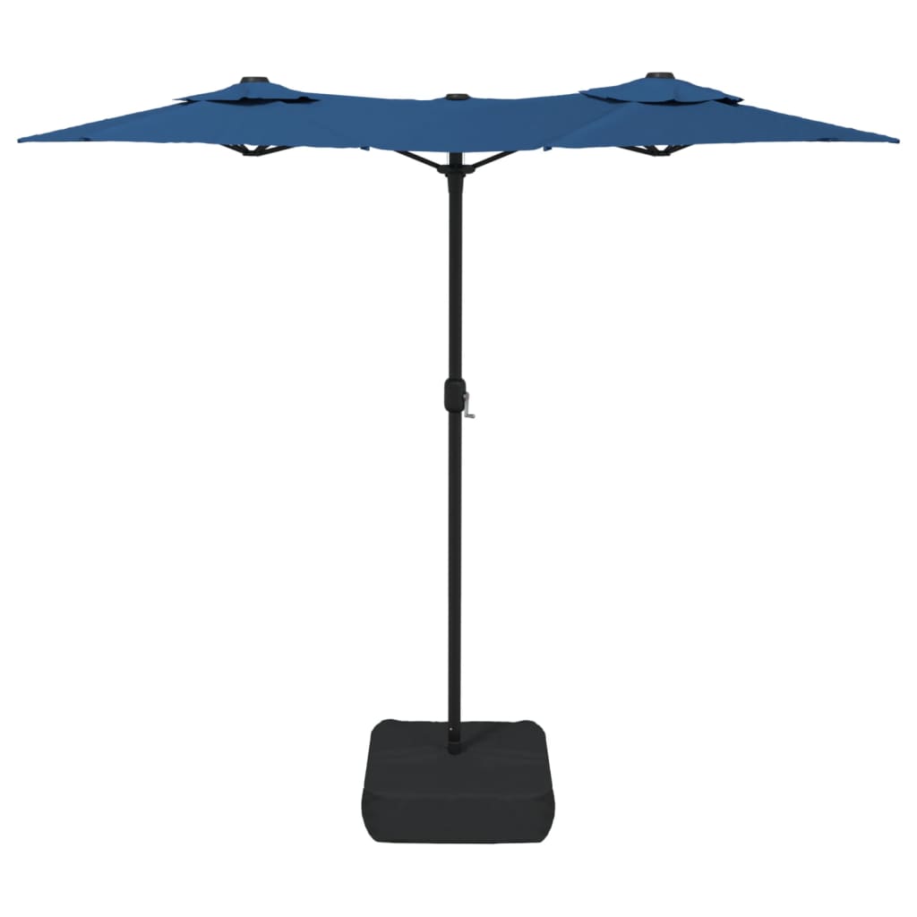 vidaXL Dvigubas skėtis nuo saulės, tamsiai mėlynos spalvos, 316x240cm