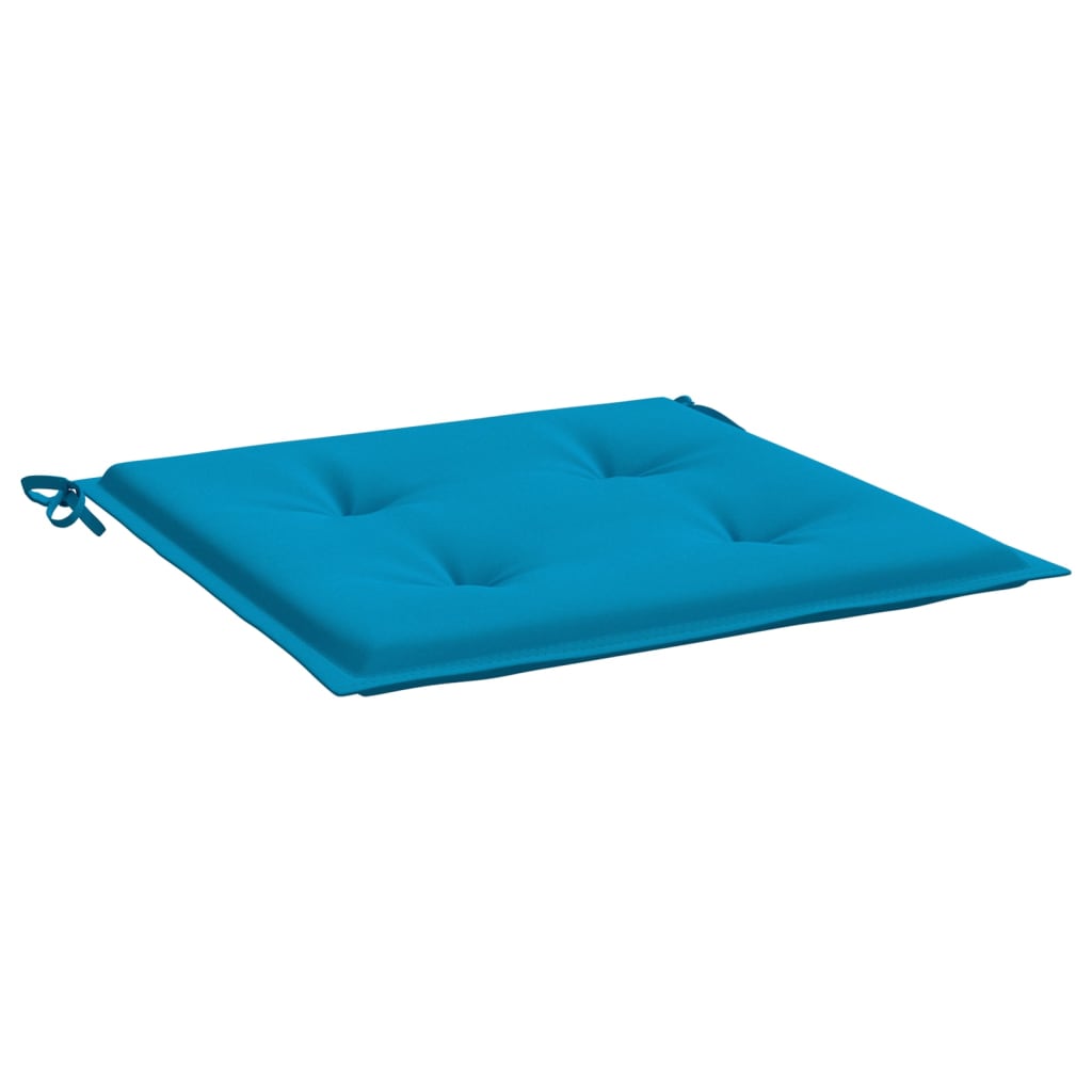 vidaXL Sodo kėdės pagalvėlės, 4vnt., mėlynos, 40x40x3cm, audinys