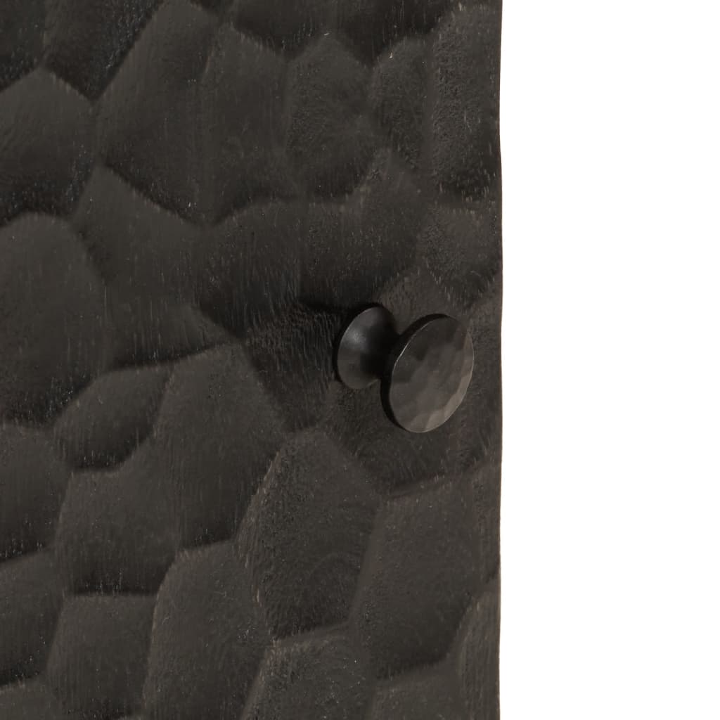 vidaXL Sieninė vonios kambario spintelė, juoda, 38x33x48cm, mango