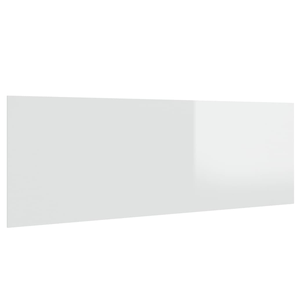 vidaXL Sieninis galvūgalis, baltas, 240x1,5x80cm, mediena, blizgus
