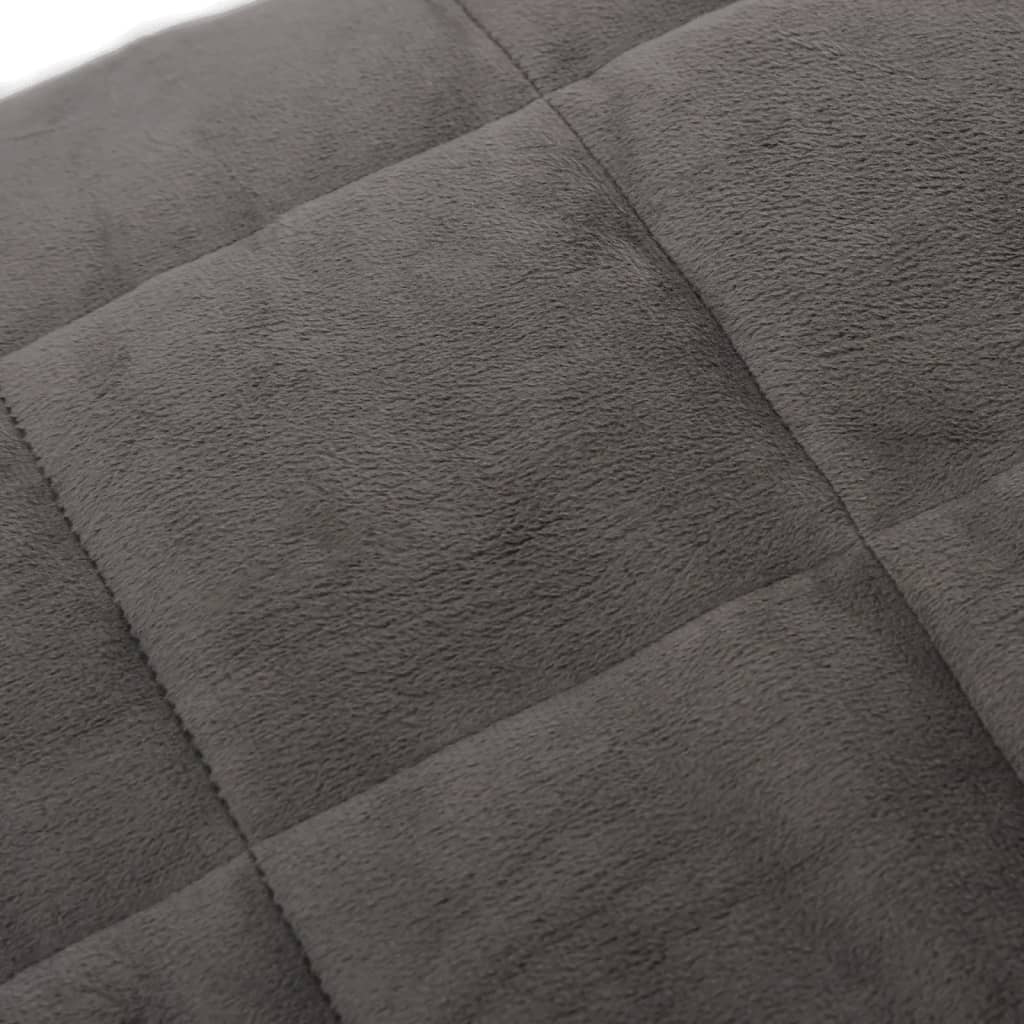vidaXL Sunki antklodė, pilkos spalvos, 138x200cm, audinys, 10kg