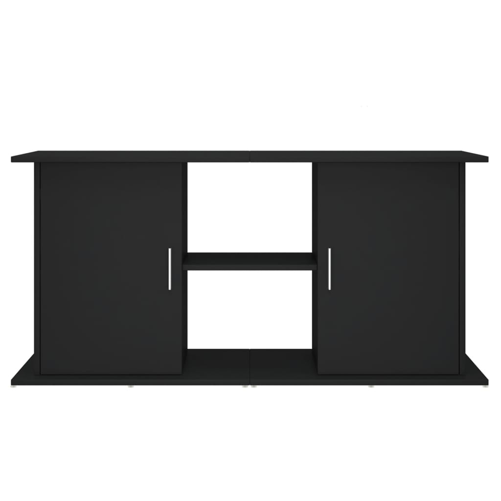 vidaXL Akvariumo stovas, juodos spalvos, 121x41x58cm, apdirbta mediena