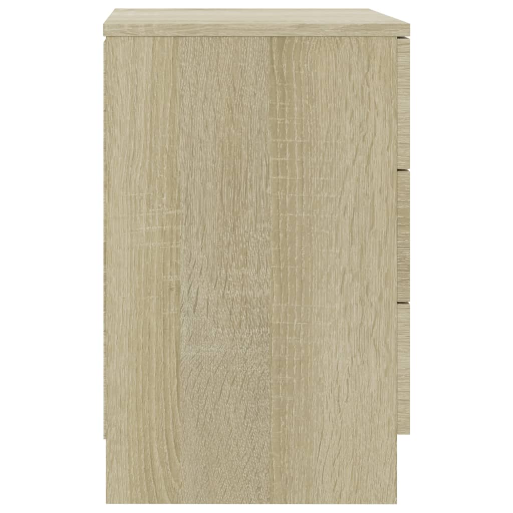 vidaXL Naktinė spintelė, sonoma ąžuolo, 38x35x56cm, apdirbta mediena