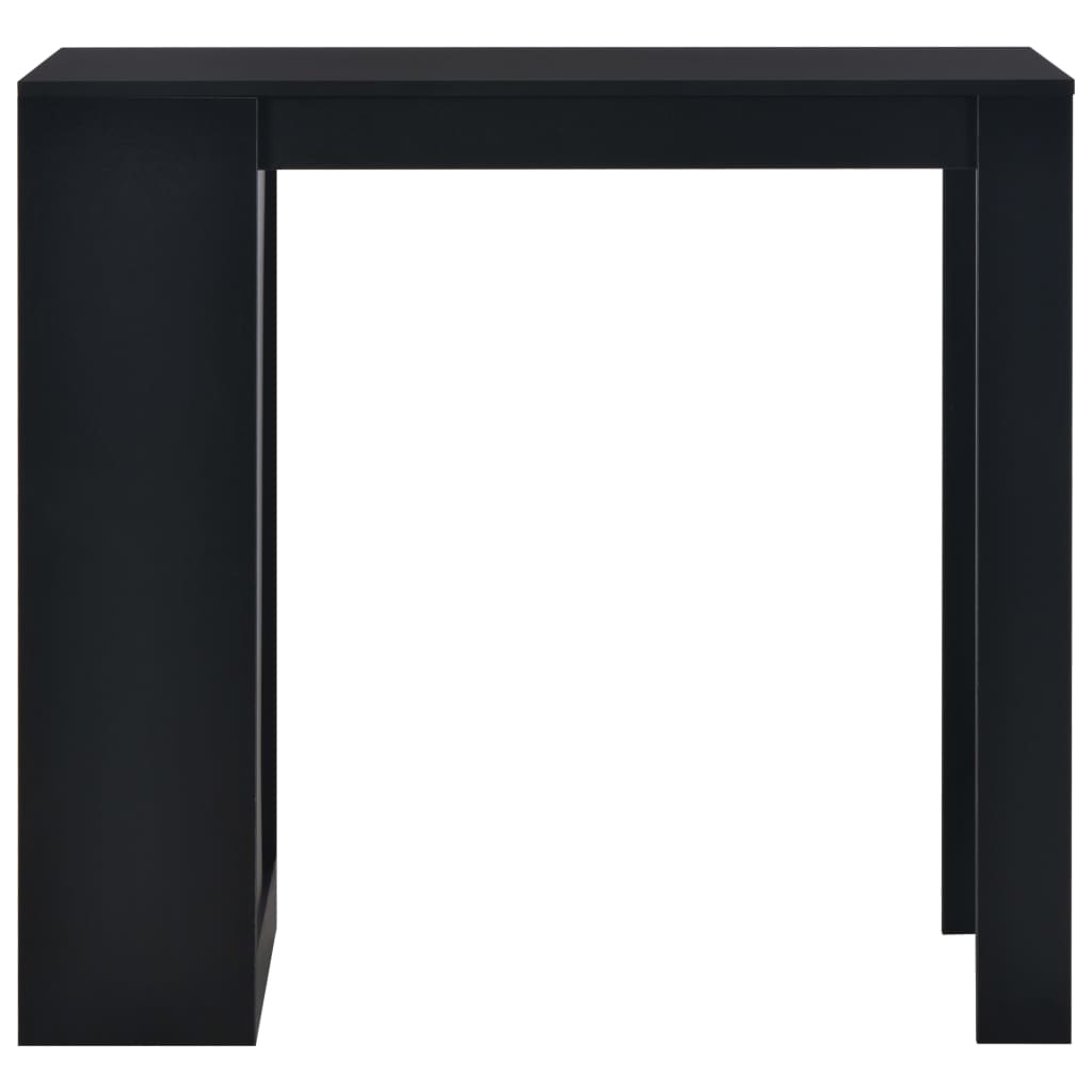 vidaXL Baro stalas su lentyna, juodas, 110x50x103cm