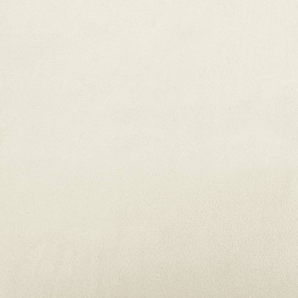 vidaXL Krėslas, kreminės spalvos, 60cm, aksomas