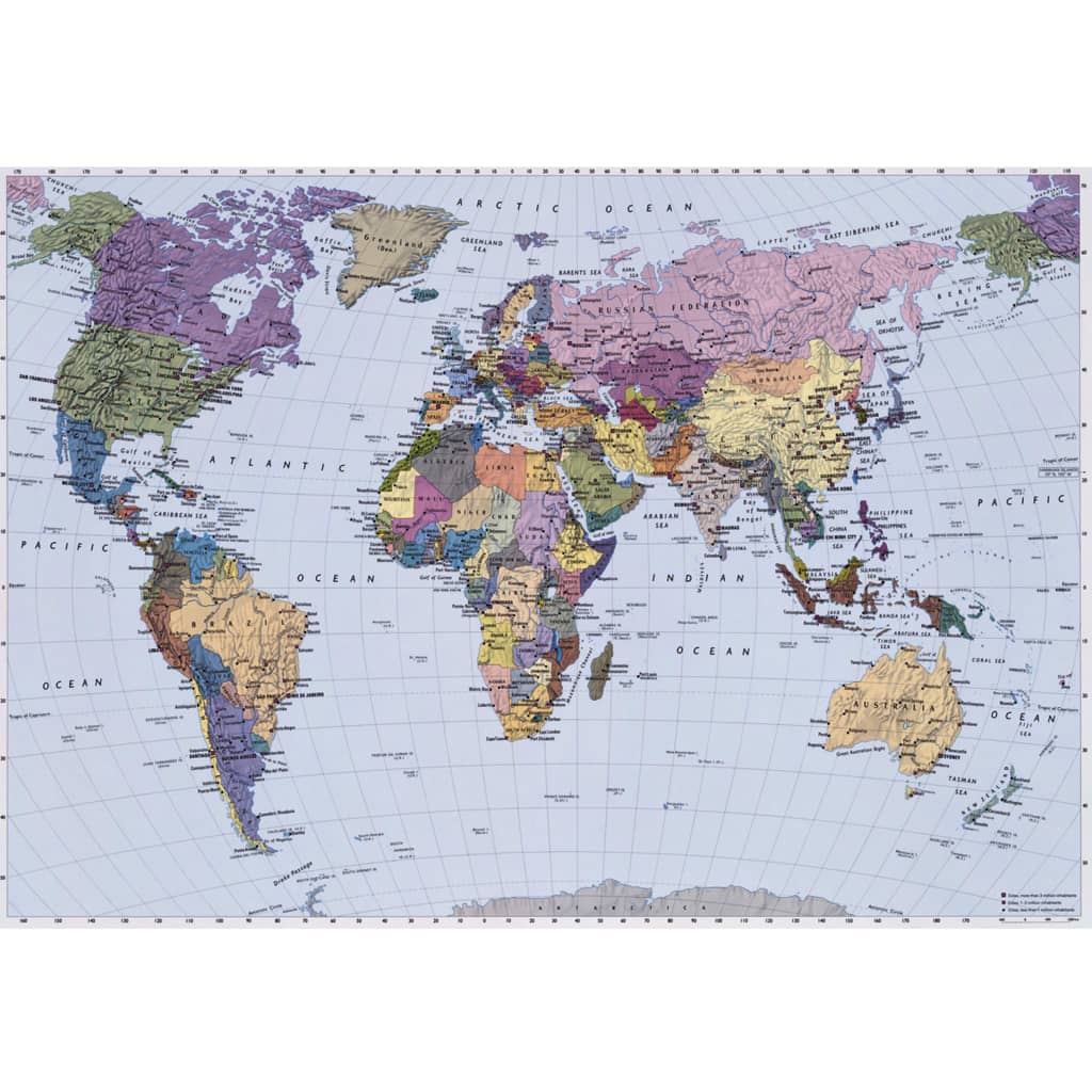 Komar Foto siena World Map, 254x184cm, 4-050