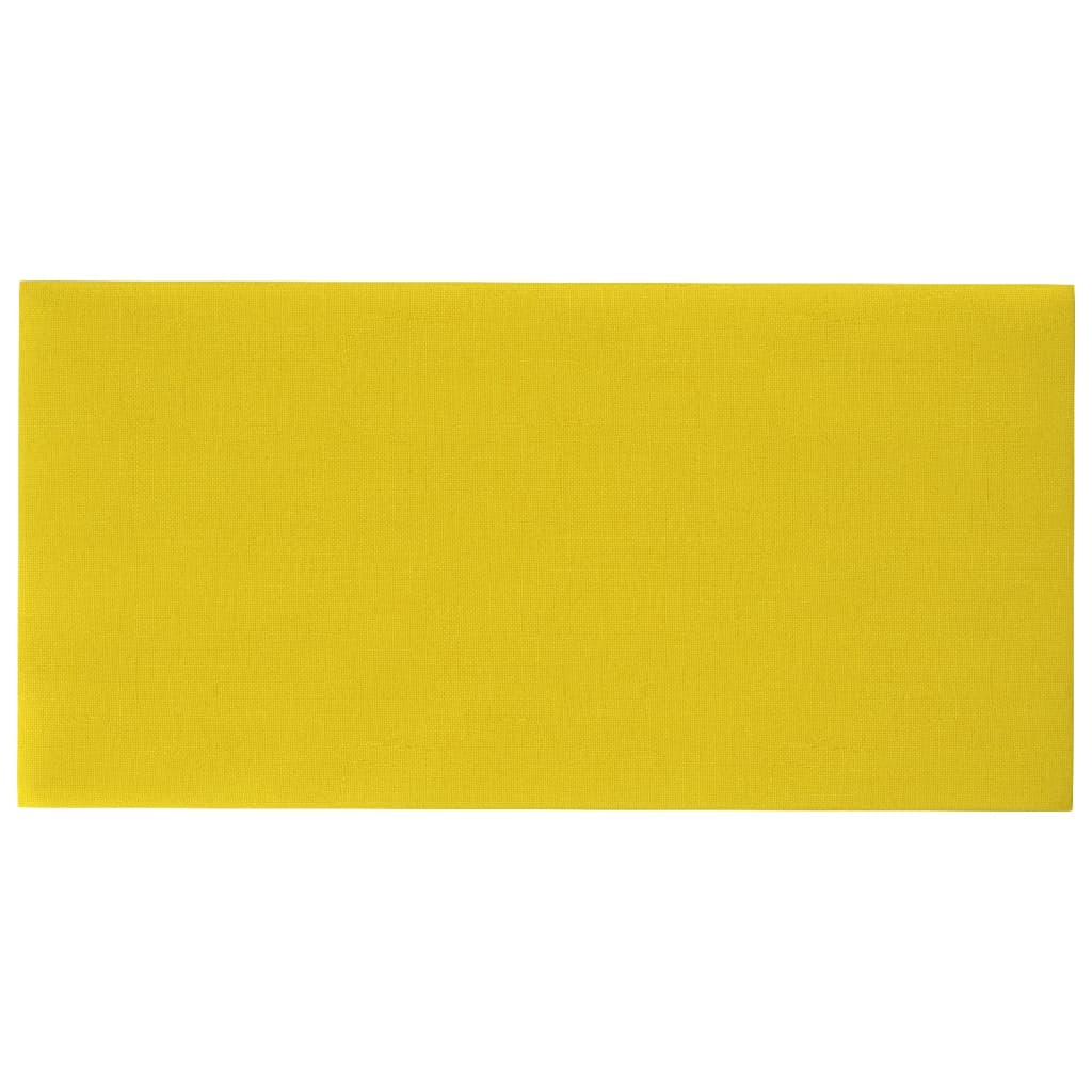 vidaXL Sienų plokštės, 12vnt., šviesiai geltonos, 60x30 cm 2,16 m²
