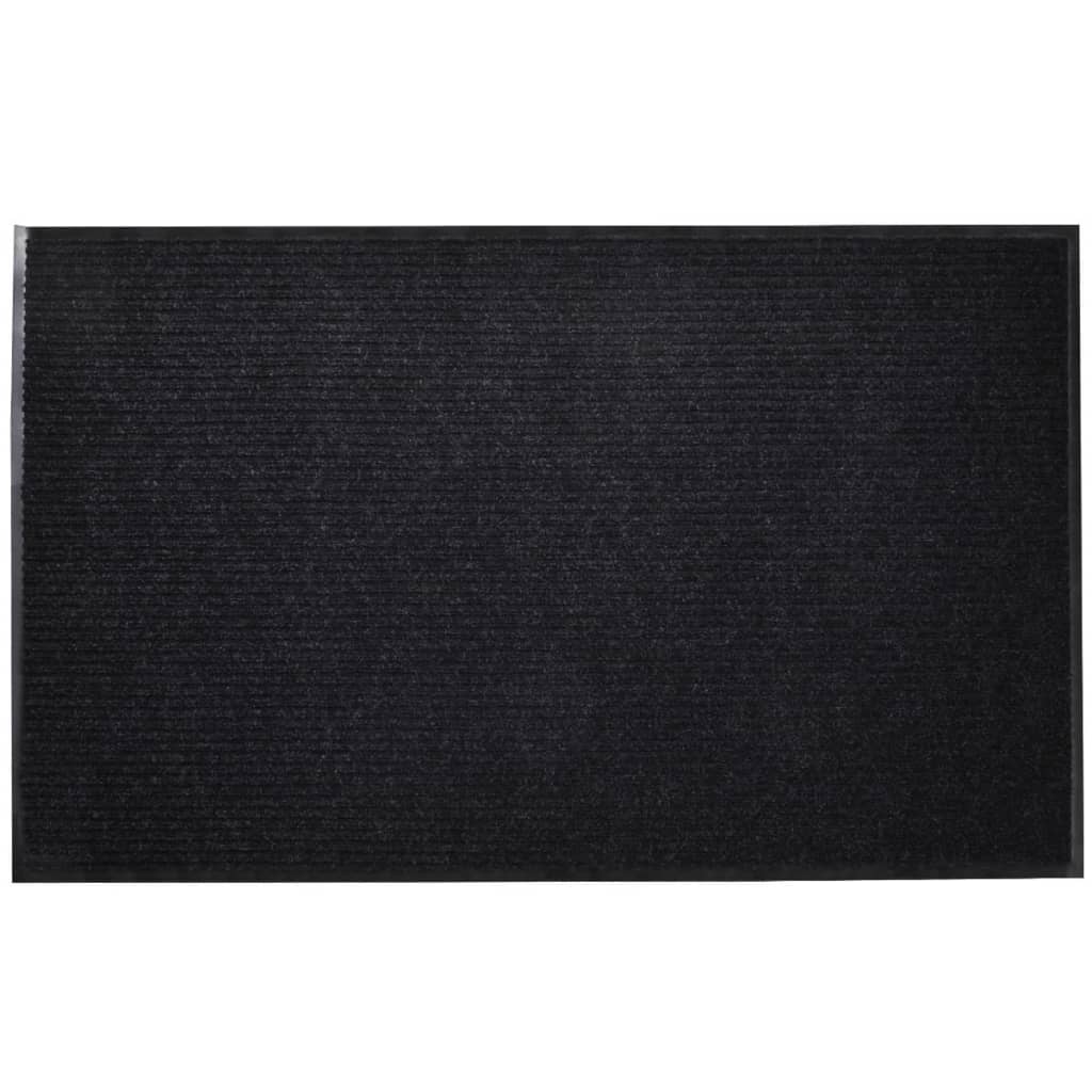 Juodas PVC Durų Kilimėlis, 90 x 120 cm