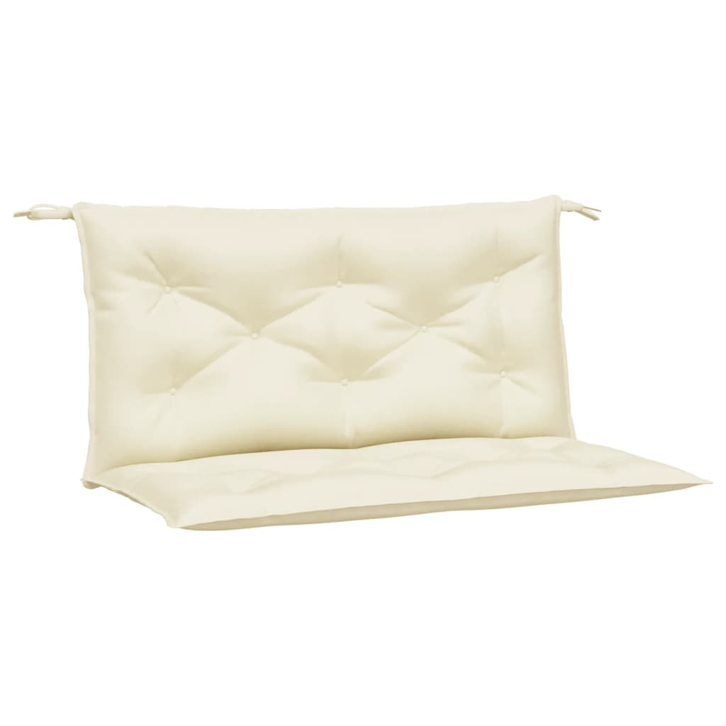 vidaXL Sodo suoliuko pagalvėlės, 2vnt., kreminės, 100x50x7cm, audinys
