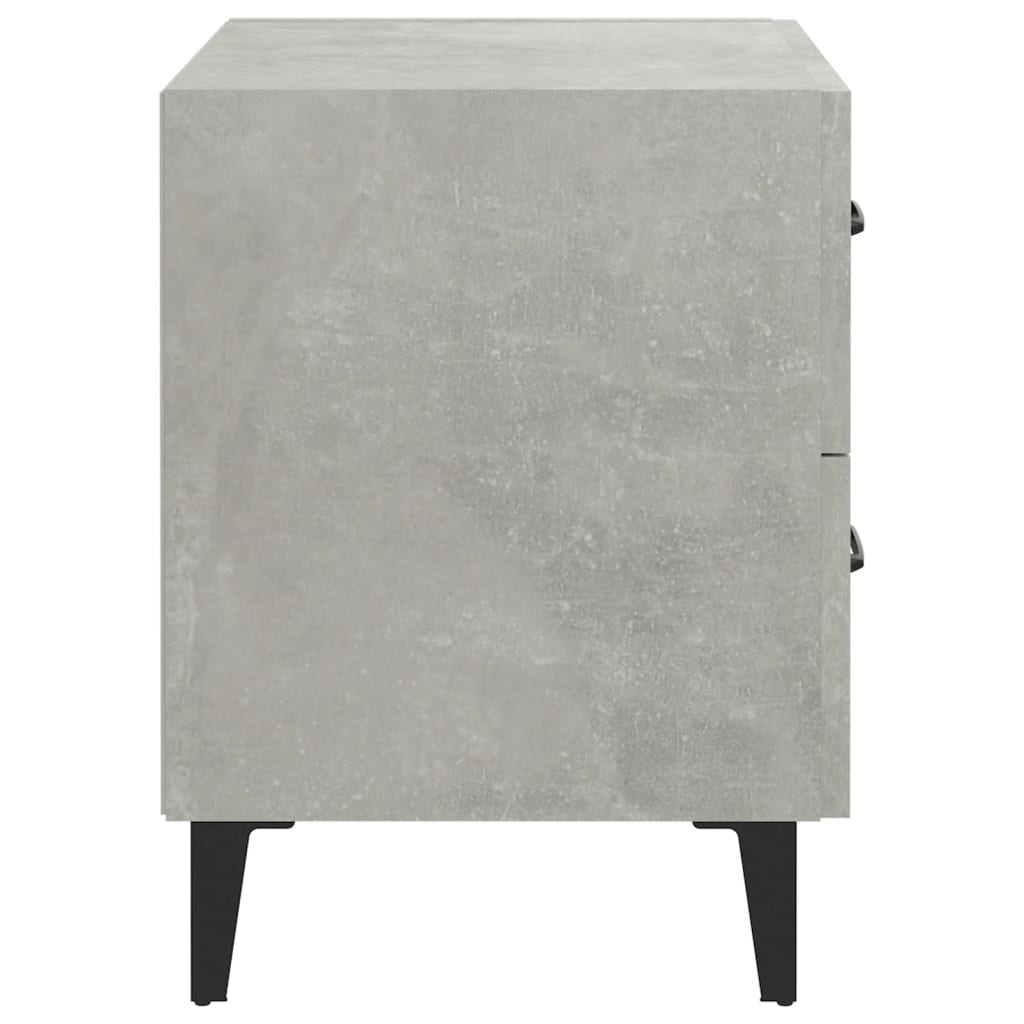 vidaXL Naktinės spintelės, 2vnt., betono pilkos spalvos, 40x35x47,5cm