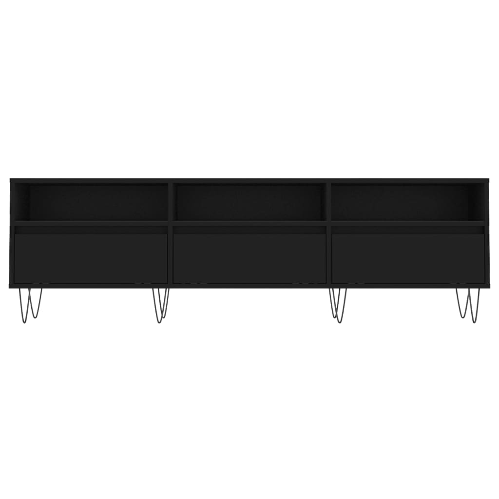 vidaXL Televizoriaus spintelė, juoda, 150x30x44,5cm, apdirbta mediena