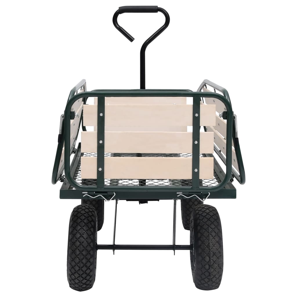 vidaXL Rankinis sodo vežimėlis, metalas ir mediena, 250kg