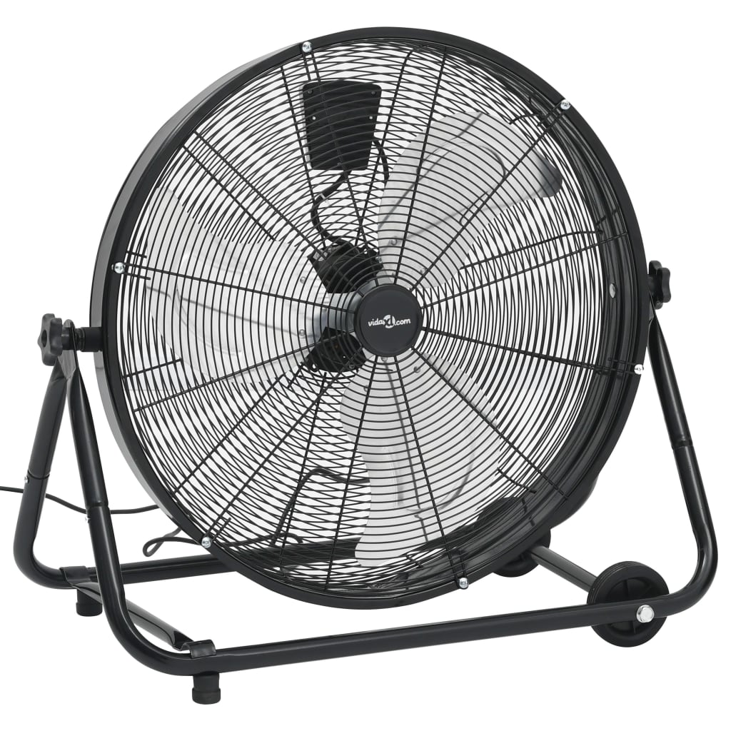vidaXL Pramoninis ventiliatorius, juodos spalvos, 60cm, 180W